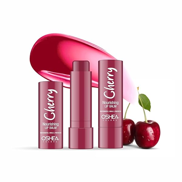 Oshea Herbals Nourishing Tinted Cherry Lip Balm with SPF 15 | Instant Hydration