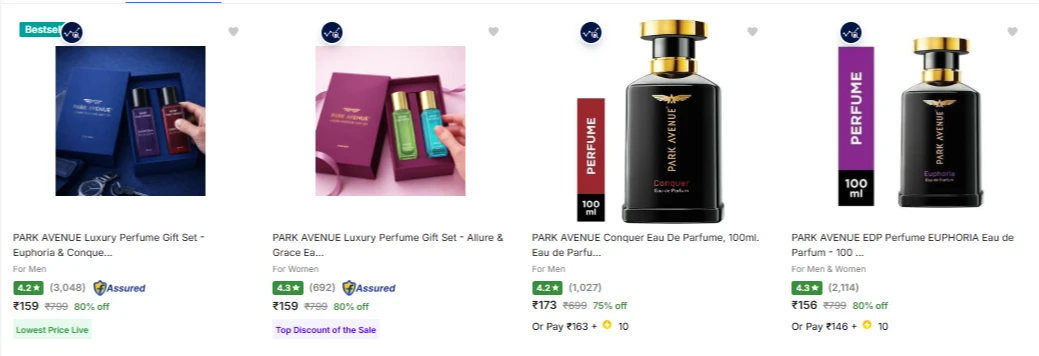 PARK AVENUE Eau De Parfum upto 80% Discount