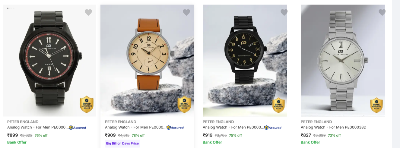 PETER ENGLAND Wrist Watches at Upto 78% Discount