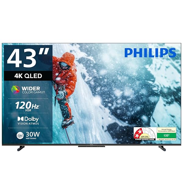 PHILIPS 109 cm (43 inches) 8100 Series 4K Ultra HD Smart QLED Google TV