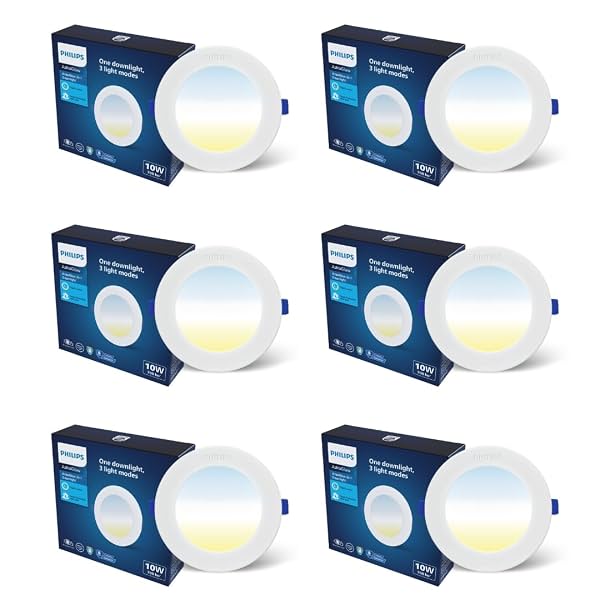 PHILIPS 10W 3in1 AstraGlow Round LED Panel Light | Slim Surface Panel with High Brightness & Energy Efficiency | Durable