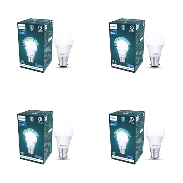 PHILIPS 12W Dimmable LED Bulb Pack of 4