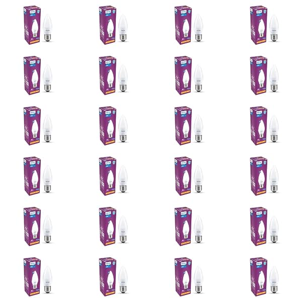 PHILIPS 4W LED Frosted Candle Bulb | Warm White 3000K | E27 Base