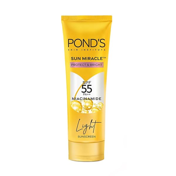 POND'S Serum boost sunscreen For All skin types prevent and fade dark patches with the power of SPF 55 and NIACINAMIDE-C
