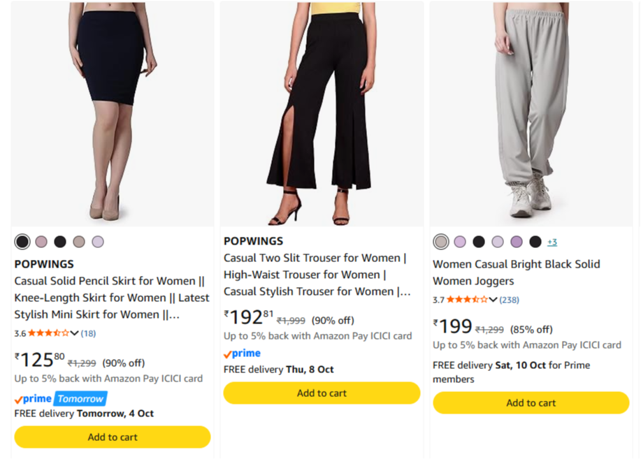 POPWINGS clothing at minimum 85% Discount