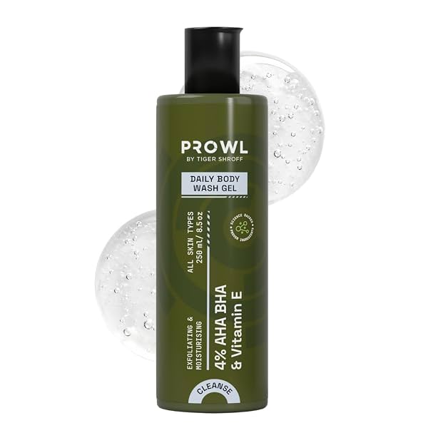 PROWL by Tiger Shroff Daily Body Wash for Man 250ml, Exfoliating Shower Gel