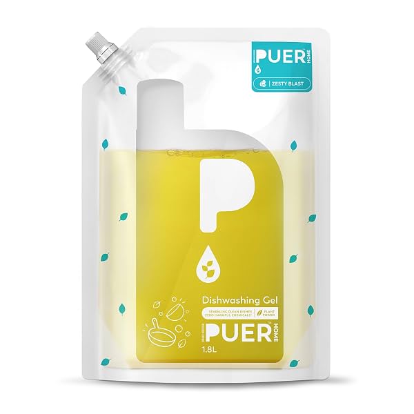 PUER Dishwashing Gel Zesty Blast 1800ml Refill Pouch