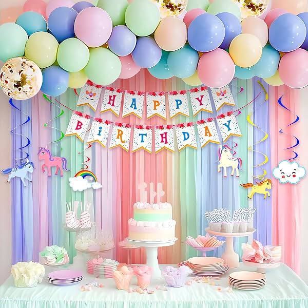 Party Propz Unicorn Theme Birthday Decorations Kit – 68 Pcs