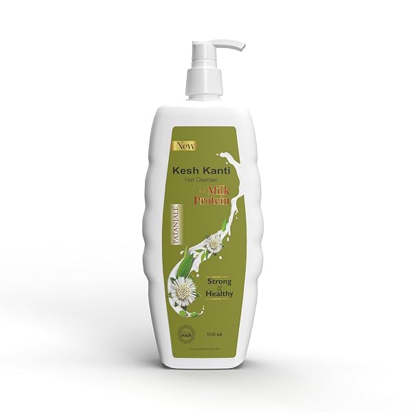 Patanjali Kesh Kanti Hair Cleanser Milk Protien Shampoo, 650ml