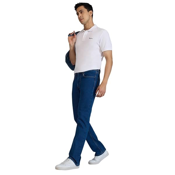 Pepe Jeans Men's Mid-Rise Bootcut Stretchable Jeans