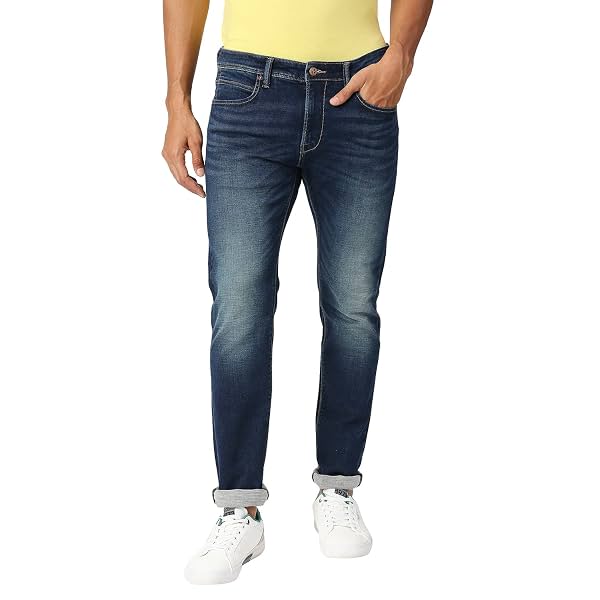 Pepe Jeans Men's Mid Rise Straight Jeans