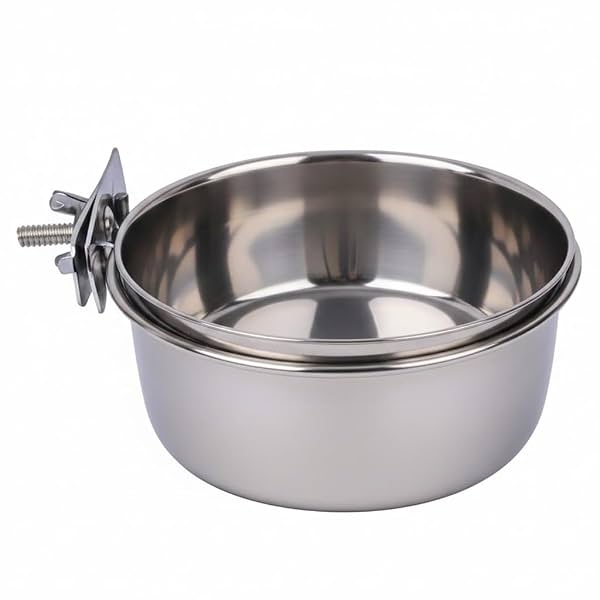 Pets Empire Best Stainless Steel Birds Coop Cup Feeder Bowl