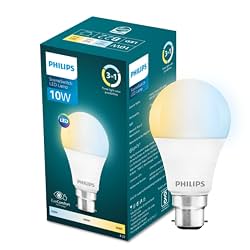 Philips 10-watt LED Bulb|3 Colors in 1 LED Bulb|Scene Switch Bulb for Home