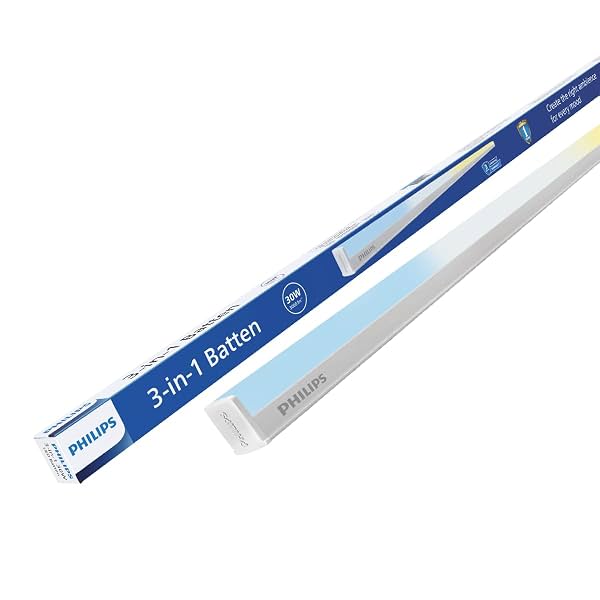 Philips 30W 3-in-1 Colour Changing LED Batten, 3.6 Ft