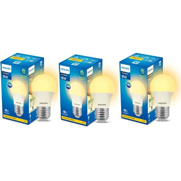 Philips Ace Saver Base E27 9-Watt LED Bulb (Pack of 3)