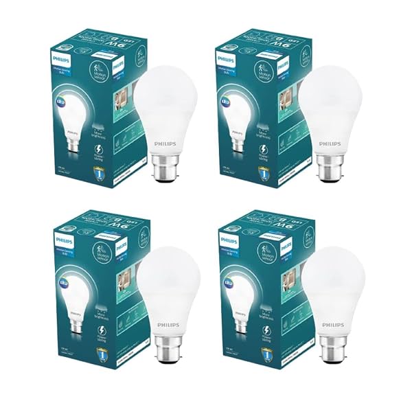 Philips Motion Sensor B22 LED Bulb (Pack of 4)
