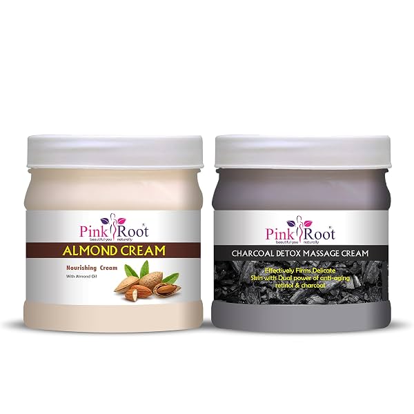 Pink Root Almond Cream 500gm with Charcoal Cream 500gm