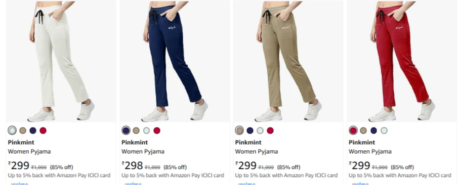 Pinkmint Women's Pyjama up to 85% Discount