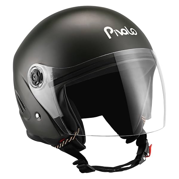 Pivalo X-Pearl 580MM Half Face Helmet with Outer Clear Visor Glossy Finish