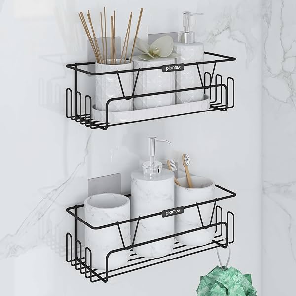 Plantex GI Steel Bathroom Shelf (Pack of 2)
