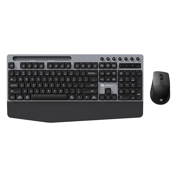 Portronics Key10 Combo Wireless Keyboard and Mouse Set with Wrist Rest
