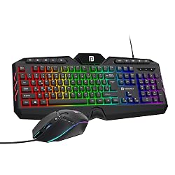 Portronics Ki-Pad 5 Wired Gaming Keyboard Mouse Combo RGB Backlight
