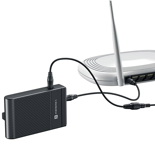 Portronics Power Plus II Mini UPS for 12V-3A WiFi Router Broadband Modem