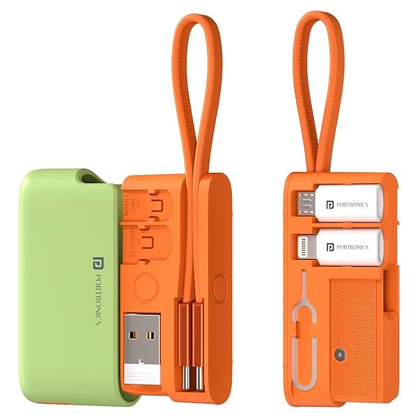 Portronics Snapcase Ultra Multifunctional 8-in-1 Cable & Tool Kit
