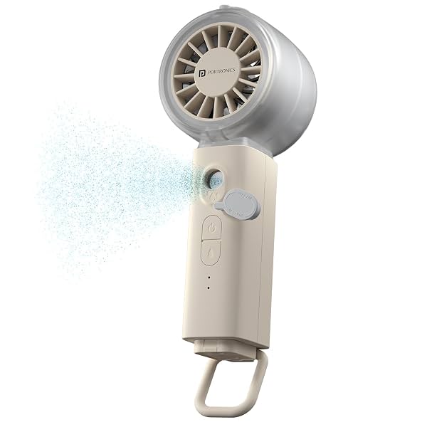 Portronics Toofan X Mist Portable Mini Fan Beige