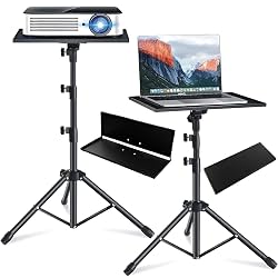 Powerpak LP-F 5.2ft Adjustable Laptop & Projector Tripod Stand, Black