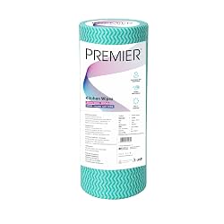 Premier Reusable Non-Woven Kitchen Towel Roll 50 Sheets (25 cm x 30 cm)