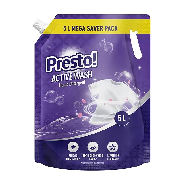 Presto Active Wash Liquid Detergent Refill Pack 5L