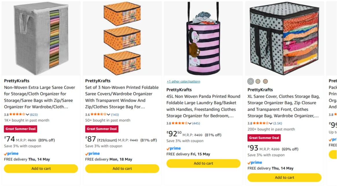PrettyKrafts storage Box Starting @ ₹74