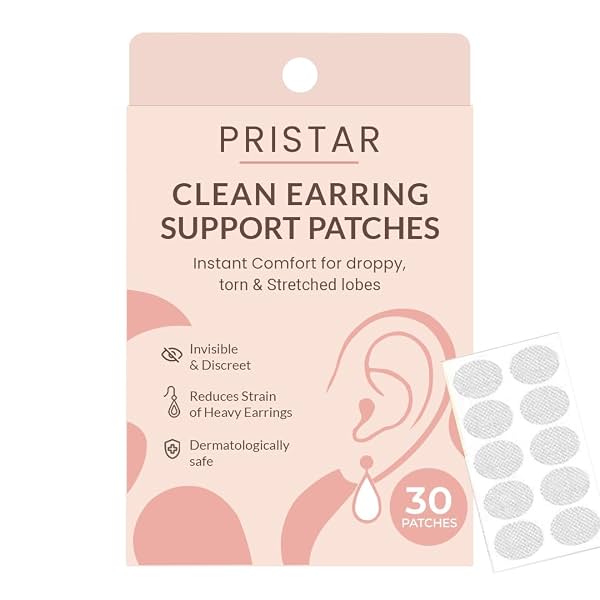 Pristar 30 Count Earlobe Support Patches for Women