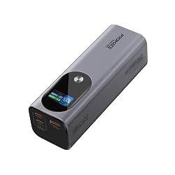 Promate 160W Laptop & Mobile Power Bank (27600mAh) | Smart TFT LCD Screen