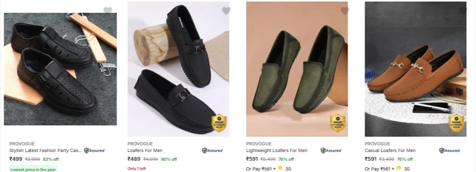 Provogue Men’s Casual Shoes upto 90% Discount
