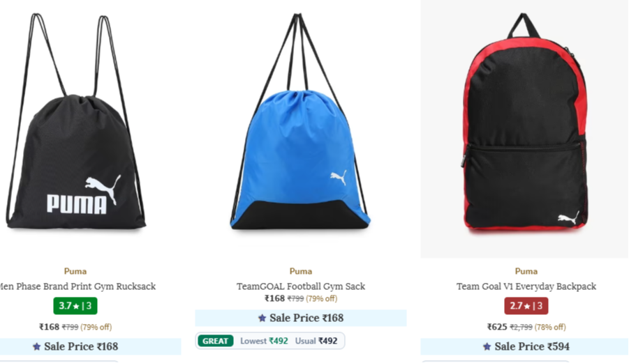Puma D2C Fashion at minimum 70% Discount