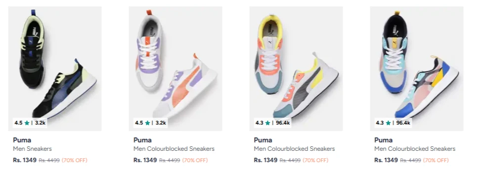 Puma Men Shoes upto 70% discount