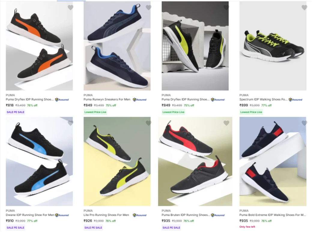 Puma Men's Shoes From ₹818