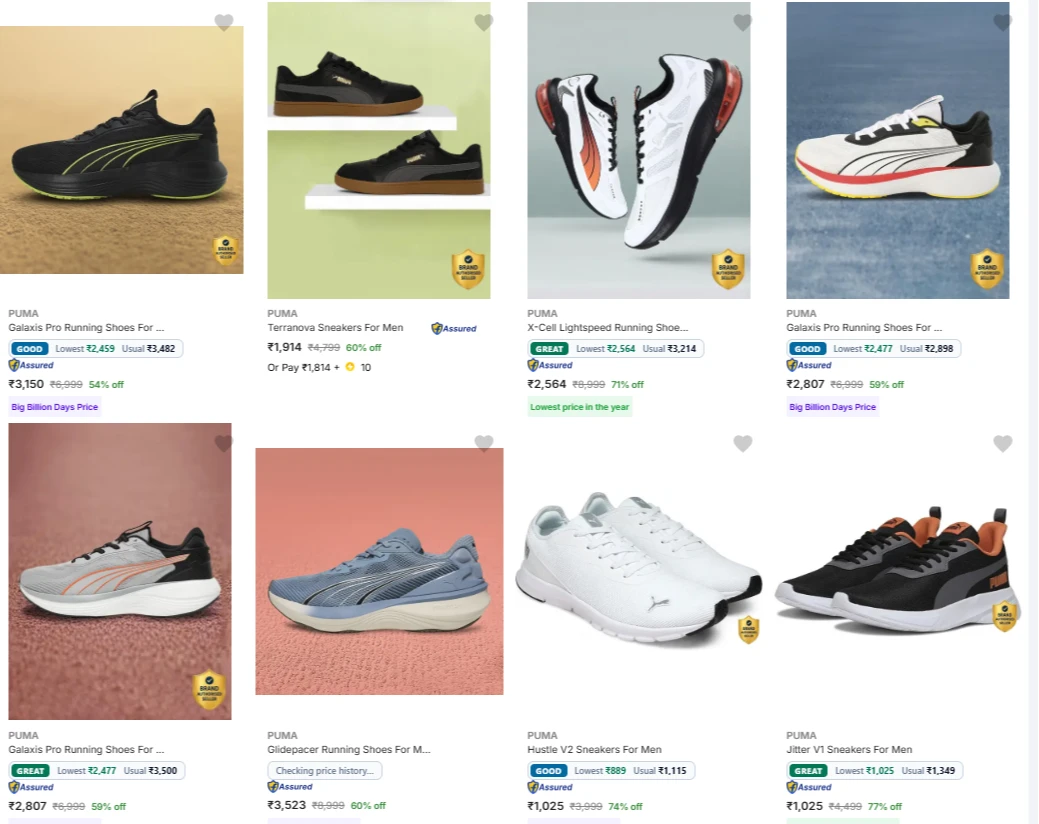 Puma Mens Shoes at minimum 77% Discount