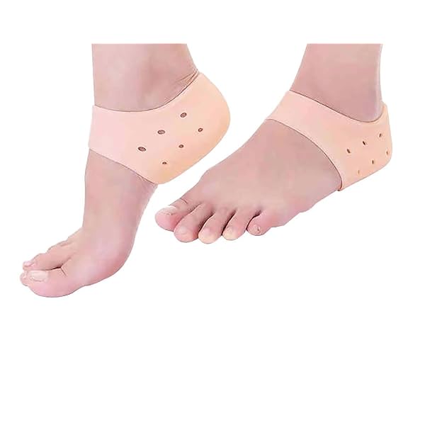 Purastep Silicone Gel Heel Pad Socks Pain Relief Pair