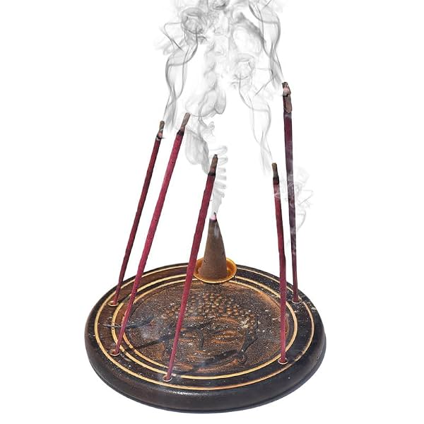 Pure Source India Buddha Wooden Agarbatti Incense Holder