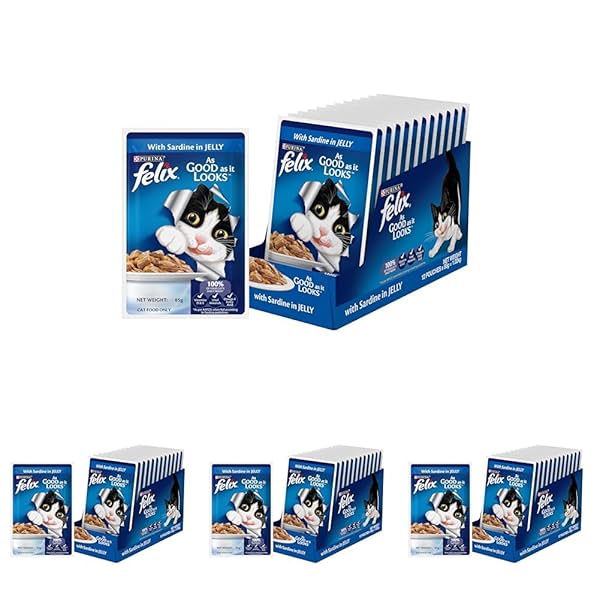 Purina Felix with Sardine in Jell ack of 48 Pouches (12 x 85 g)