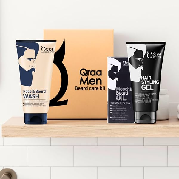Qraa Beard Care Kit for Men (Set of 3)