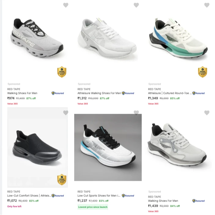 RED TAPE Men’s Sports Shoes at minimum 83% Discount