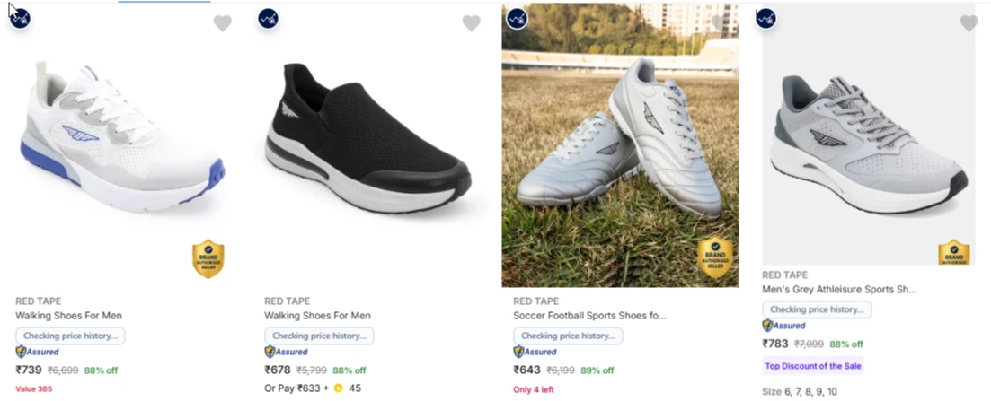 RED TAPE Men’s Sports Shoes upto 89% Discount