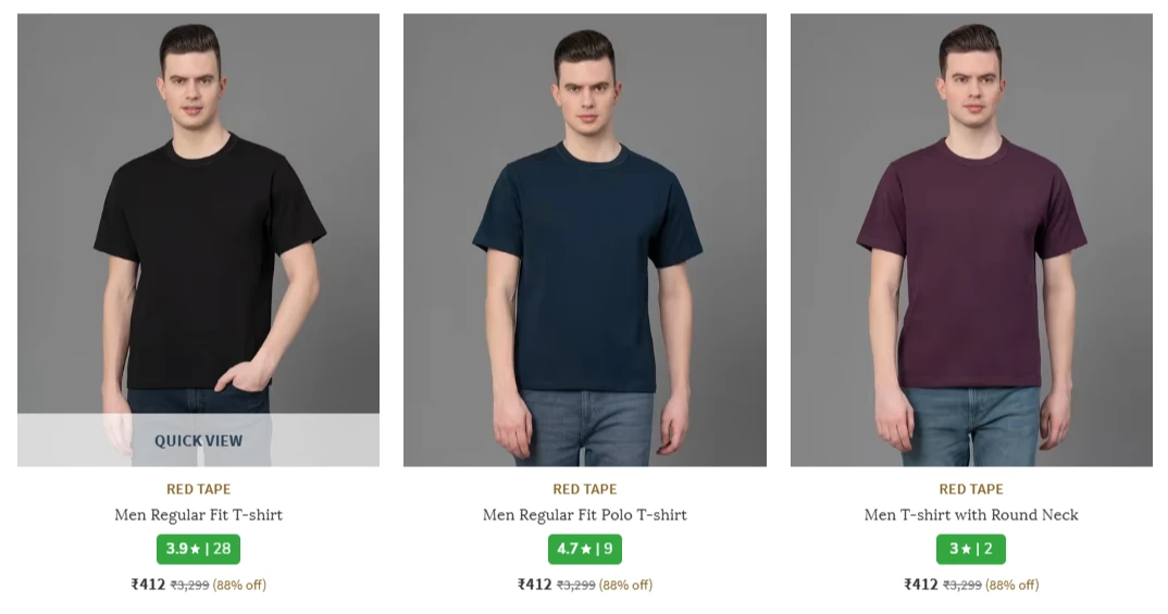 RED TAPE MenT-shirt Upto 88% Discount