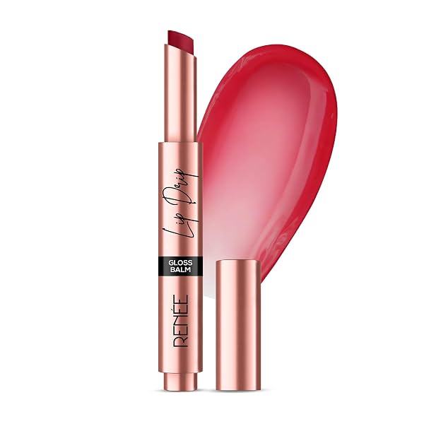 RENEE Lip Drip Glossy Lip Balm- Crimson Charm, High Shine