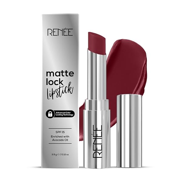RENEE Matte Lock Lipstick- Folk, Moisturizing, Long Lasting & Weightless Formula