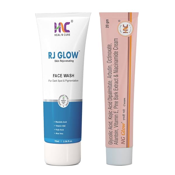 RJ Glow Facewash & NG Glow Cream Combo